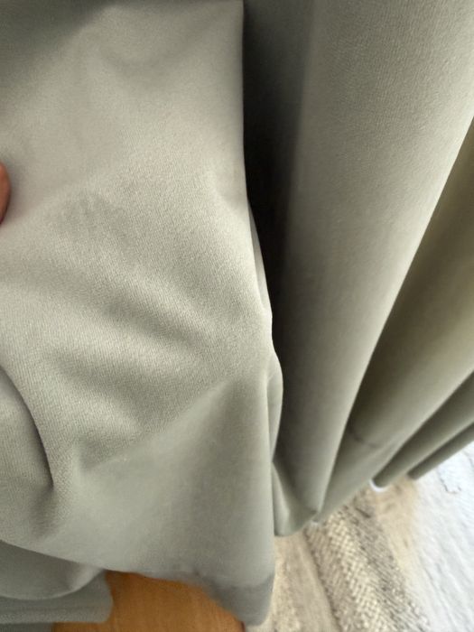 Zielona szałwiowa zasłona 3x 140x300 cm