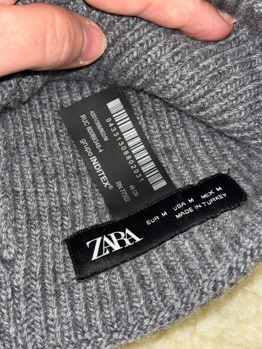 Шапка сіра рубчиком розмір М