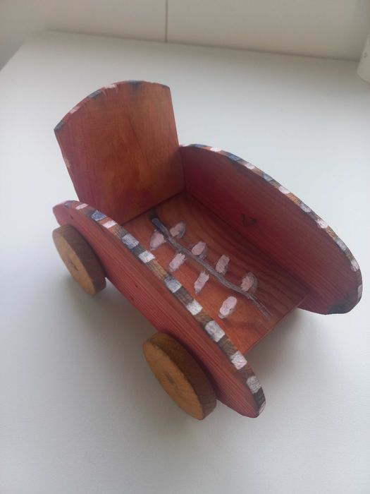 Carrinho de bonecas em madeira de coleção