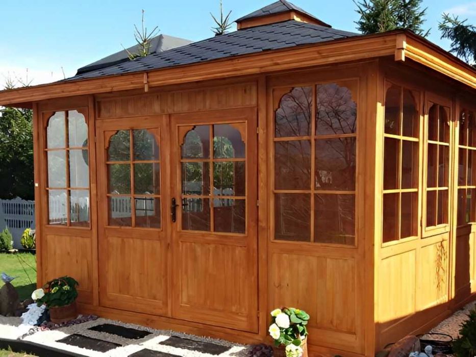 Altana 23 4x6 Szklana Z ozdobami Z Gontem i Impregnacją od PRODUCENTA