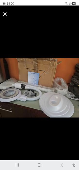 Candeeiro de Pé LED 16X Lupa Beleza Acne Unhas Luz Fria Ajustar Livrem