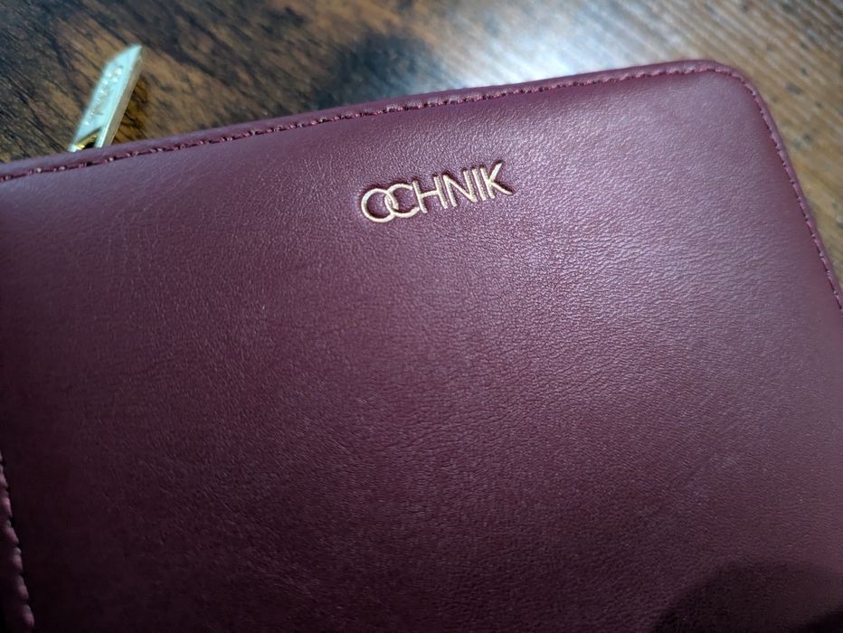 Elegancki bordowy portfel damski Ochnik NOWY