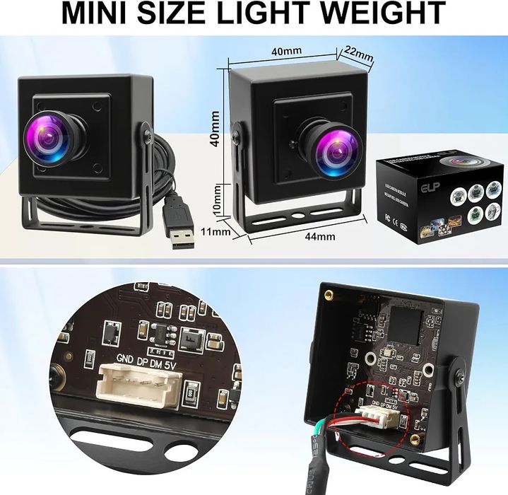 ELP 16MP ширококутна USB-камера для Raspberry Pi та комп'ютера - веб-камера 4K