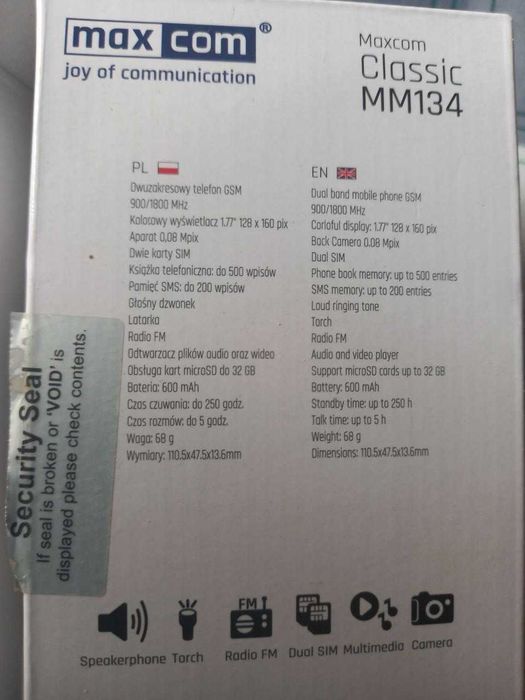 telemovel de teclas maxcom classic mm134