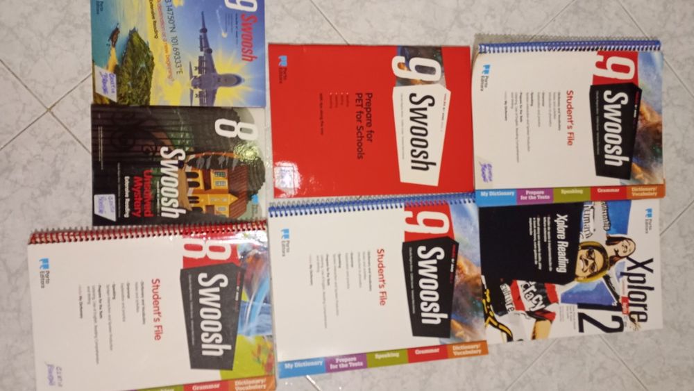 Livros / manuais / cadernos de atividades / exercícios escolares