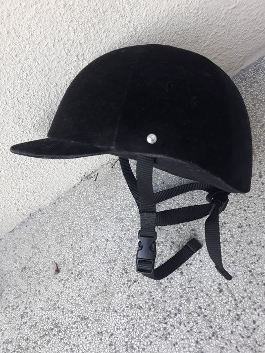 Capacete equitacao em veludo 54cm