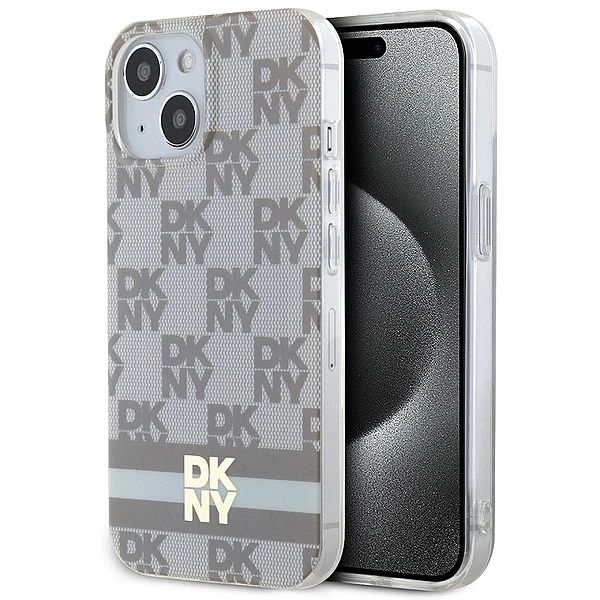 Etui DKNY IML Checkered Mono Pattern & Printed Stripes MagSafe na iPho