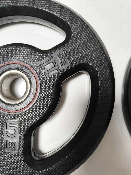 2 Pesos Domyos 5 kg (x2) | Como novos | Borracha antiderrapante