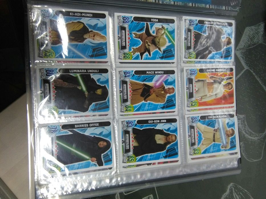 Cartas de colecção Star Wars Force Attax