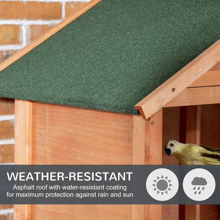 NOVO - Gaiola de Madeira para pássaros 80,5x57x153cm