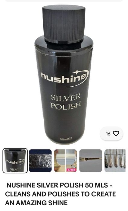 Nushine Silver Polish (50mls)-Produto topo de gama,para limpeza e polimento de prata e casquinha de prata (NOVO)
