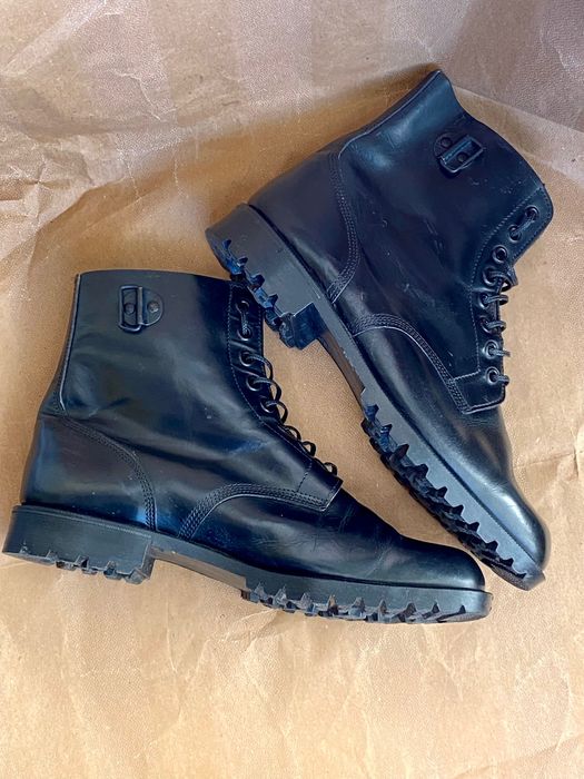 Botas couro estilo militar