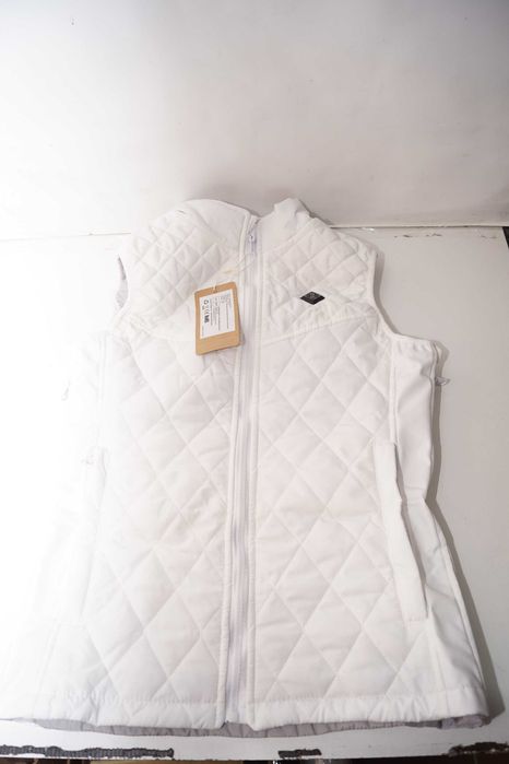 HEATING CLOTHES Biała pikowana kamizelka podgrzewana 12000mAh r.S