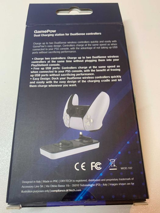 DR1TECH GamePow Stacja ładująca do padów PS5 Dualsense podwójna