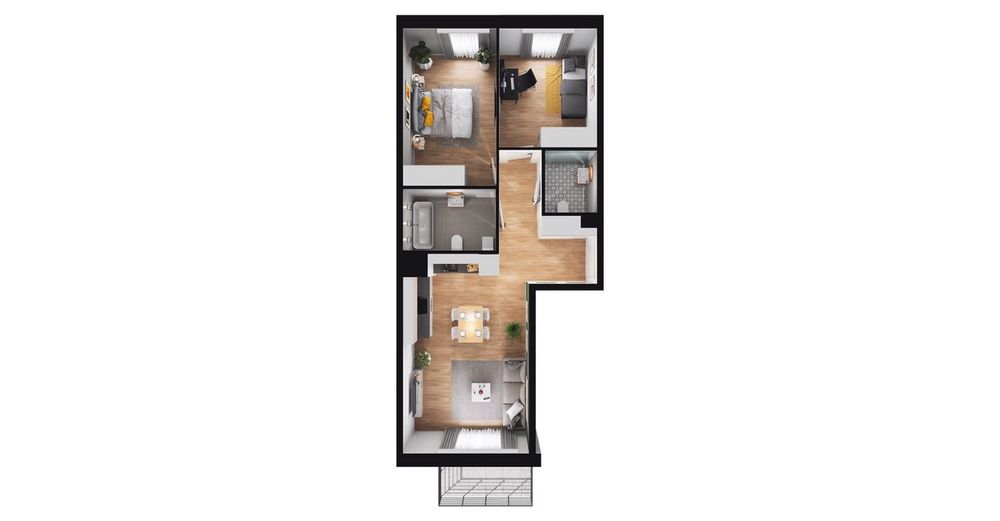 3-pokojowe mieszkanie 58m2 + balkon Bez Prowizji