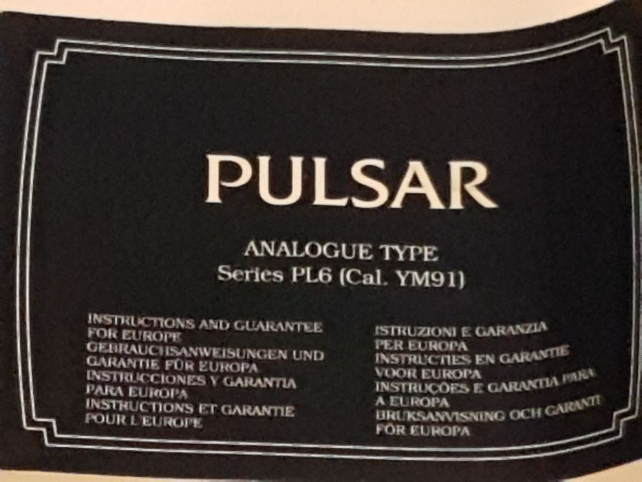 Relógio Clássico de Homem Pulsar Chrono PL6 YM91-X002 como novo!