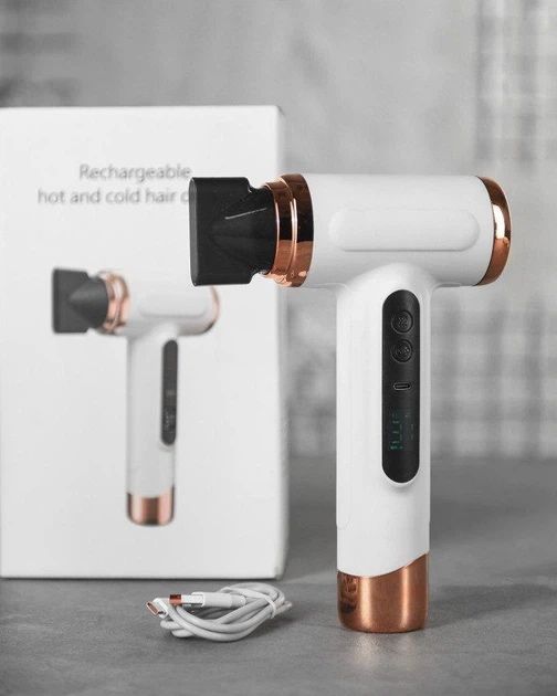 Акумуляторний фен для волосся на 15000 мА компактний бездротовий фен