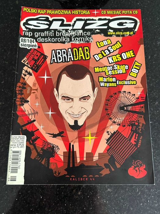 Ślizg - Magazyn Gazeta Hip Hop Deskorolka Nr. 08/104 Sierpień 2004