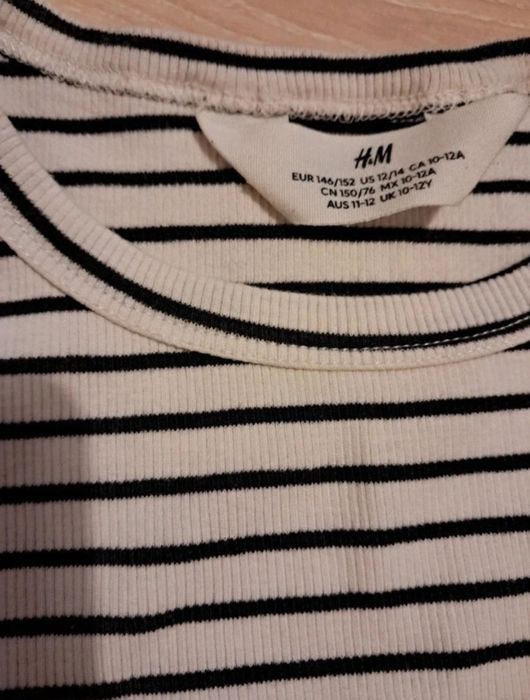 T-shirt H&M śliczny prążek