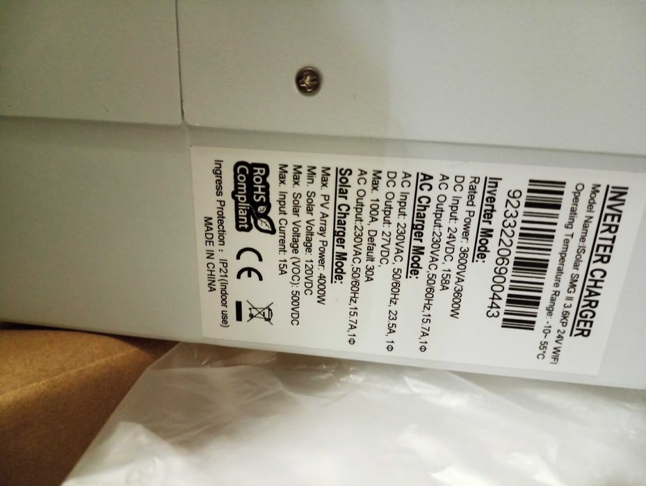 В наявності! Автономні гібридні Інвертора EAsun 2.4-3.6KW