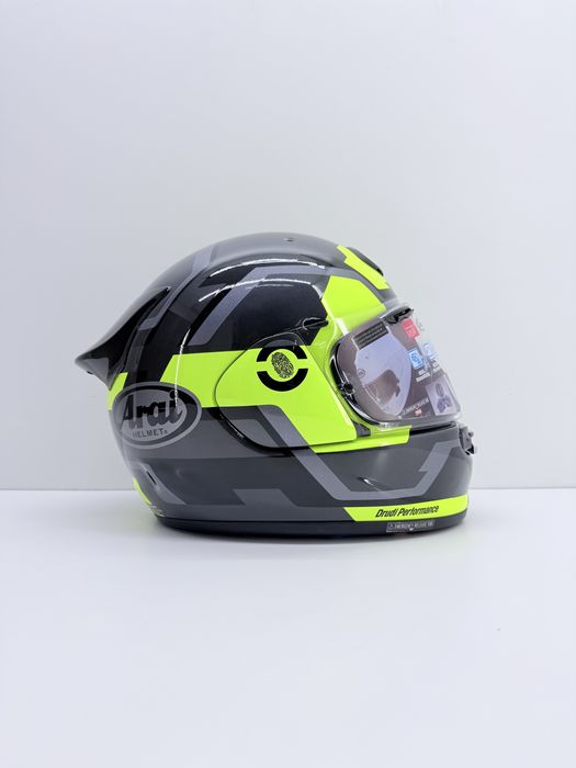 Kask integralny ARAI QUANTIC FACE FLUOR YELLOW szary żółty fluo czarny, rozmiar XS