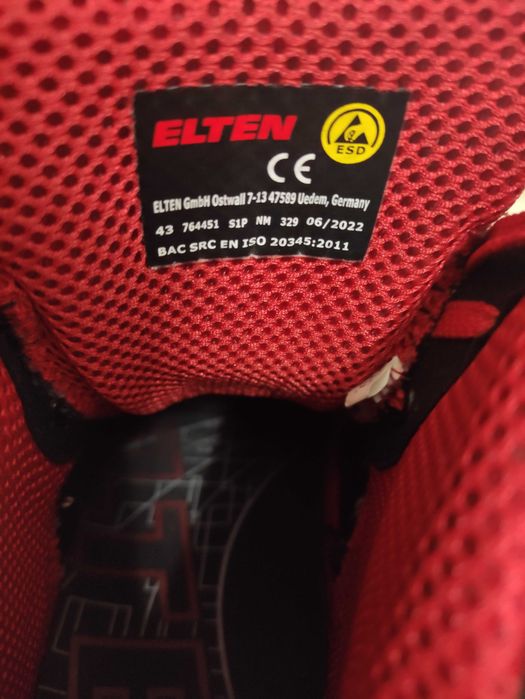 Męskie bezpieczne buty robocze Elten Lakers Black Mid r.43 S1P SRC
