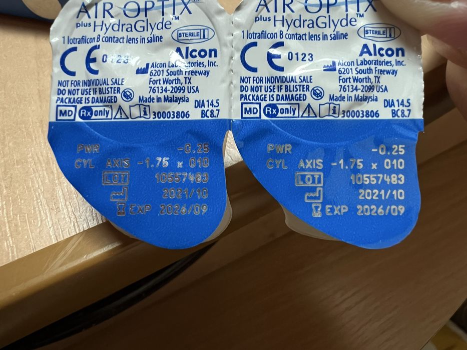 Линзы для глаз , астигматизм , air optix