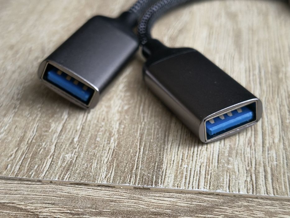 Adapter USB C męski 2x USB i żeński