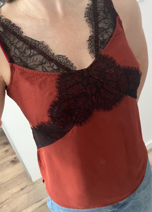 Mint Velvet, bluzka damska z koronką, rozmiar 38