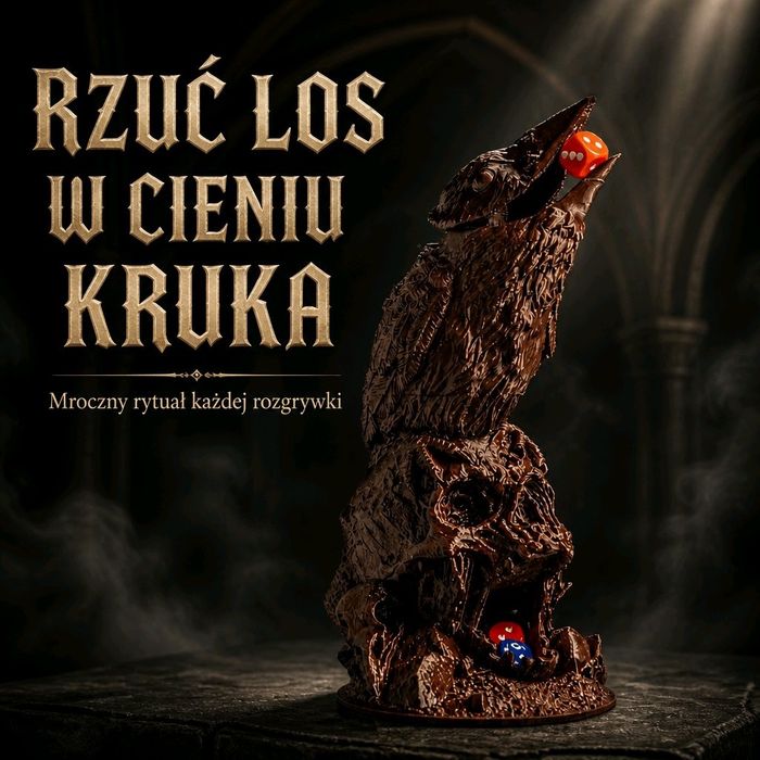 Wieża do kości Kruczy Król zgodna z D&D Pathfinder Warhamm.