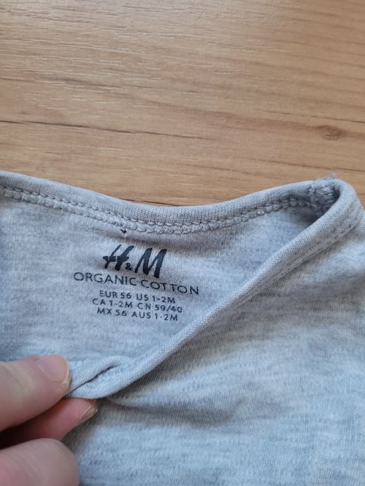 2 x body długi rękaw h&m 56 chłopięce, uni