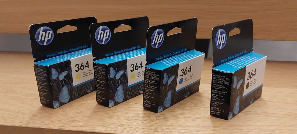 4 TINTEIROS 364 HP (preto e a cores)