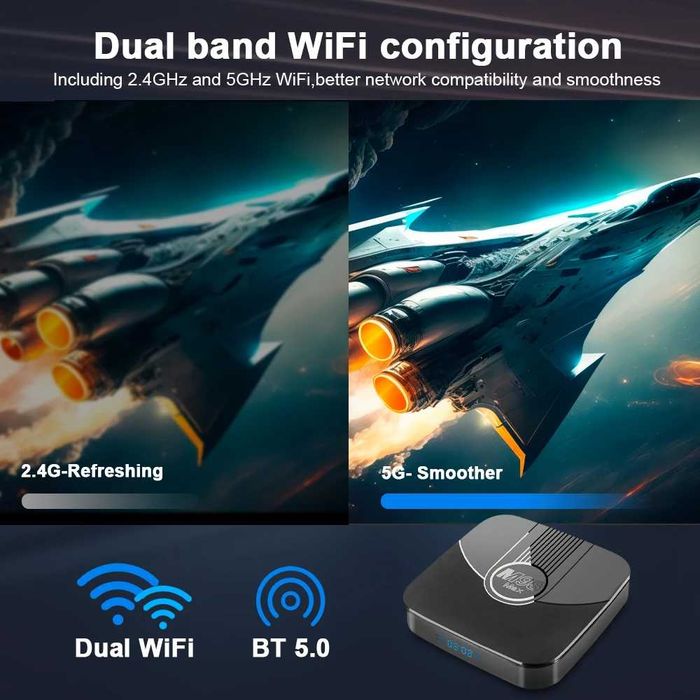 Box M98Max 4Gb RAM 32Gb ROM Android 11 Comando Bluetooth com Voz
