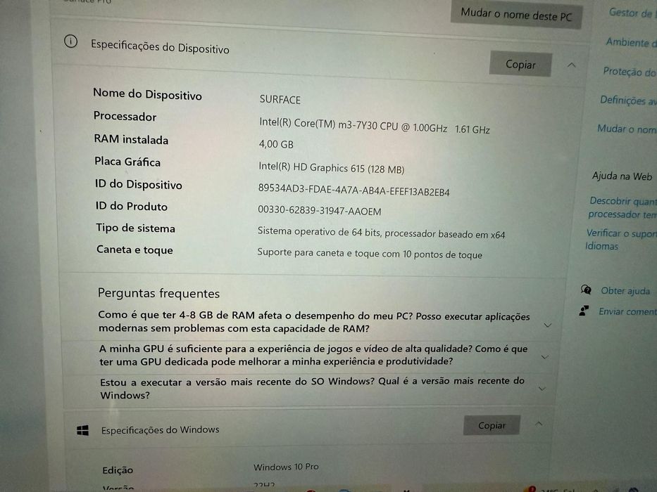 Surface 5 Pro c/ teclado