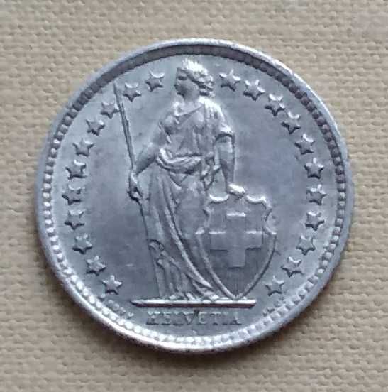 Швейцария ½ франка, 1959 г, серебро