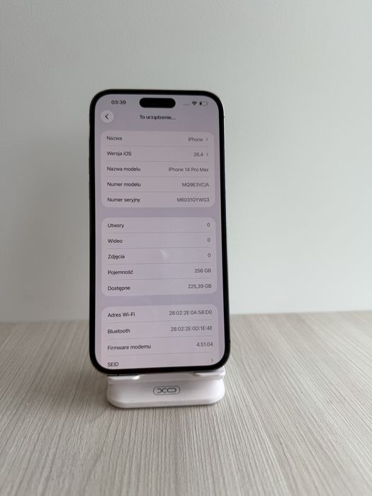 iPhone 14 Pro Max 256GB Deep Purple z gwarancją !