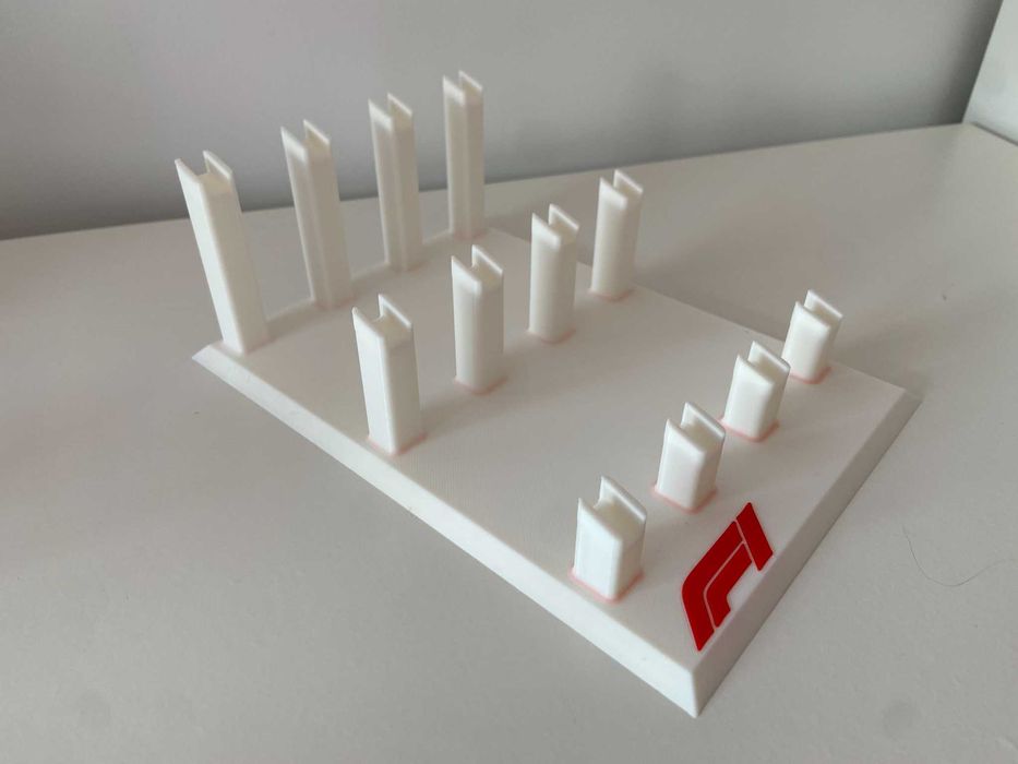 Suporte para mini carros de F1 LEGO - Branco