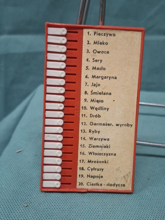 Zakupnik plastikowy notes zakupowy prl