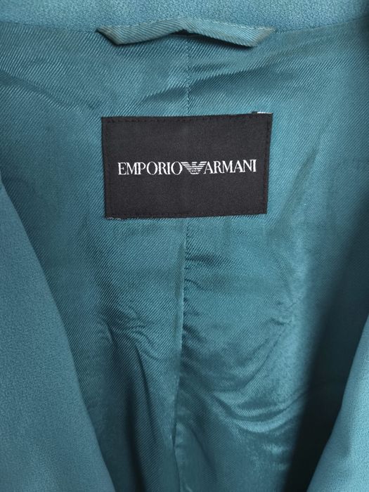 Marynarka Emporio Armani oryginalna rozmiar 46 turkusowa z wiskozy.