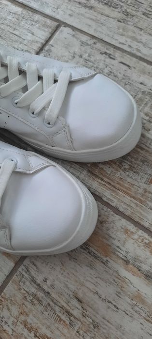 Кеди білі кросівки унісекс з натуральної шкіри 37р 24см устілка