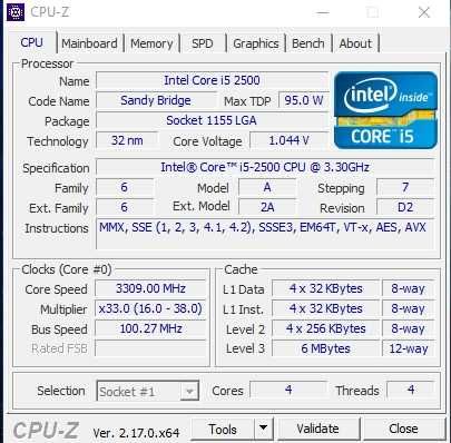 Płyta główna Gigabyte P67A-D3 + procesor i5 2500 + 16GB RAM (4x4)