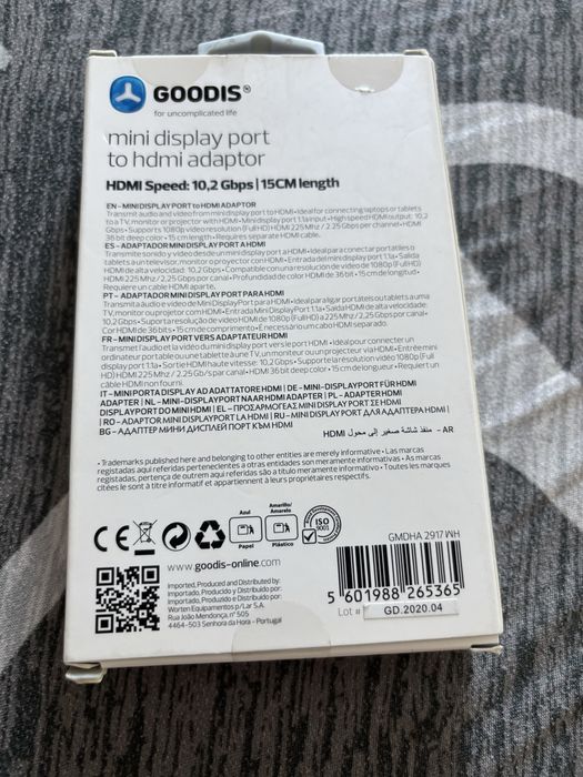 Adaptador Mini DisplayPort para HDMI – Goodis