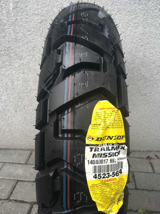 140/80B17 Dunlop Trailmax Mission 69T M+S TL BMW F GS RHP2 FANTIC Caballero Honda XRV Africa Twin HUSQVARNA TR Strada Terra YAMAHA XTZ Super Tenere