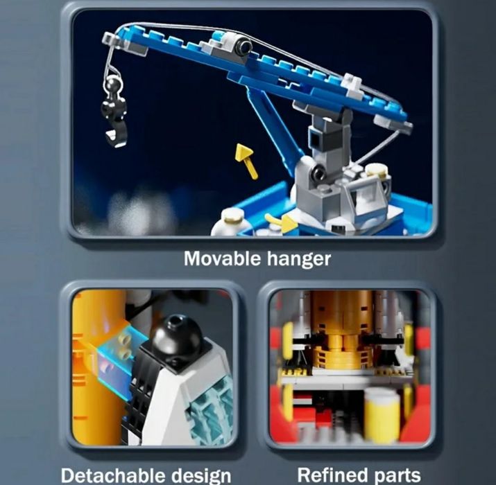 Детский конструктор космический корабль шатл буран 521+шт космодром