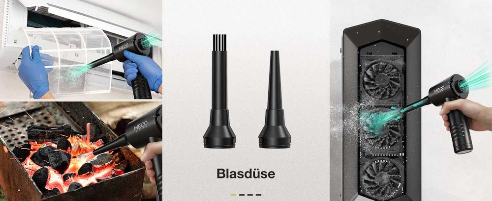 Soprador elétrico e Aspirador MECO ELEVERDE | 100,000 rpm | Premium