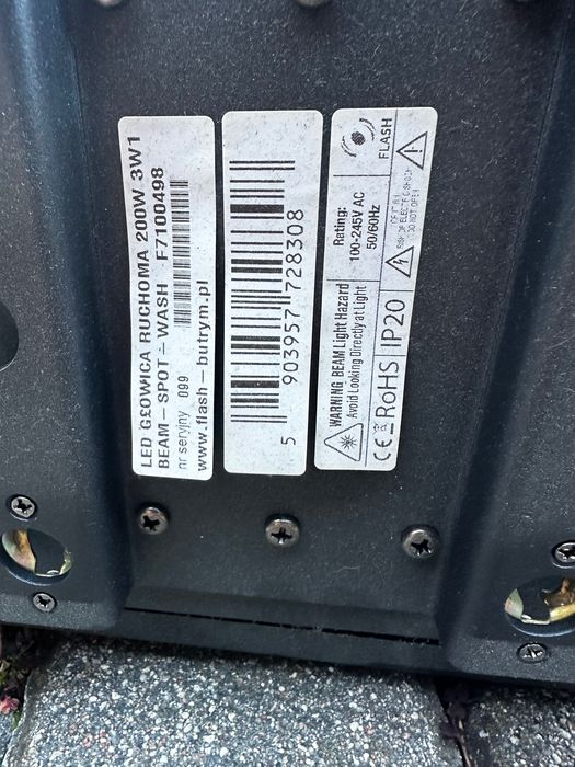 Flash SPOT LED 200 3W1 - Głowa ruchoma Spot/Beam/Wash