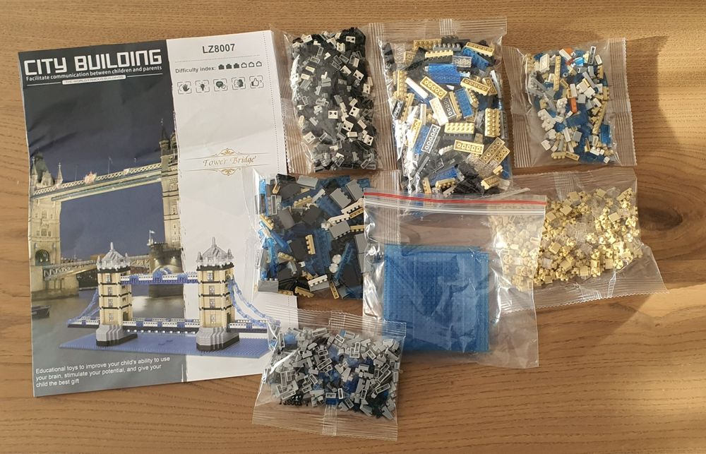 Blocos construção Tower Bridge (Londres), tipo lego