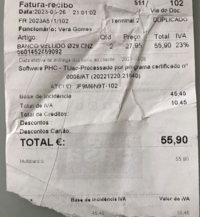 Bancos de veludo