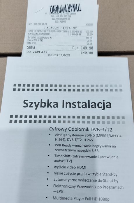 Skymaster STB M265 Dekoder DVB-T/T2