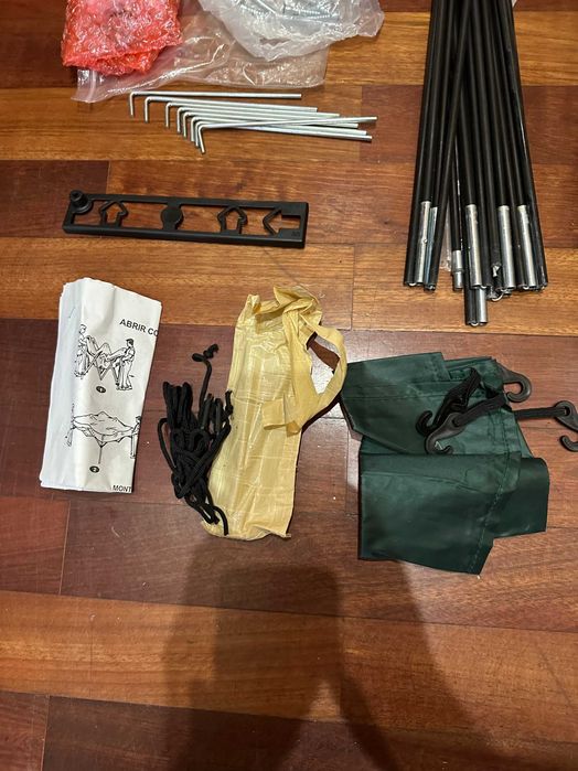 Kit campismo – tenda + saco cama + mochila verde